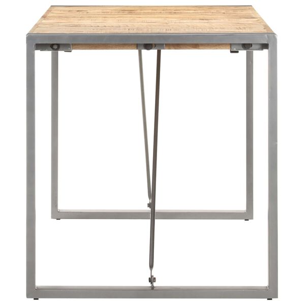 vidaXL Mesa de jantar 160x80x75 cm madeira de mangueira áspera maciça