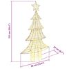 vidaXL &Aacute;rvore de Natal com 160 LEDs Branco quente 151 cm PET