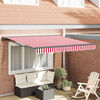 vidaXL Estrutura de Toldo Vermelho e Branco 300 x 250 cm