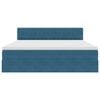 vidaXL Cama com Armazenamento Azul Escuro 180 x 200 cm Veludo