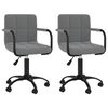 vidaXL Cadeiras de jantar girat&oacute;rias 2 pcs veludo cinzento-escuro