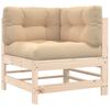 vidaXL 8 pcs conjunto lounge jardim c/ almofadões madeira maciça