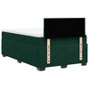 vidaXL Cama boxspring com colch&atilde;o 120x190 cm veludo verde-escuro