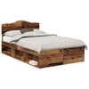 vidaXL Estrutura da Cama com cabeceira Madeira antiga 135 x 190 cm