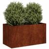 vidaXL Floreira enferrujada 80x40x40 cm a&ccedil;o resistente