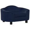 vidaXL Sof&aacute; para c&atilde;es 67x47x36 cm pel&uacute;cia azul