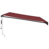 vidaXL Toldo retr&aacute;til autom&aacute;tico com luzes LED 500x350 cm bord&ocirc;