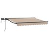 vidaXL Estrutura de Toldo Manual com LEDs Bege 2,5 x 2 m