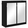 vidaXL Arm&aacute;rio de Espelho para Banheiro Preto 60 x 20 x 60 cm