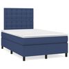 vidaXL Cama com molas/colch&atilde;o 120x200 cm tecido azul