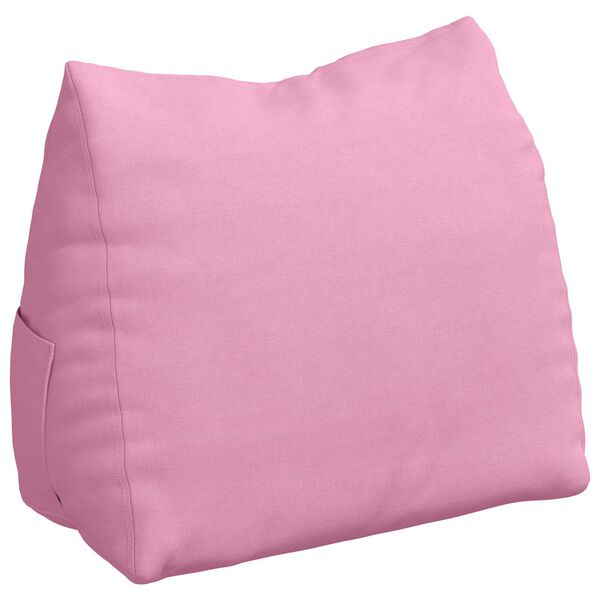 vidaXL Travesseiro para Costas Rosa 60 x 20 x 50 cm tecido