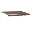 vidaXL Toldo Retr&aacute;til Cinzento-acastanhado 3,5 x 2 m tecido