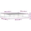 vidaXL Estrutura de cama sem colch&atilde;o branco 200x200 cm metal