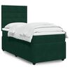 vidaXL Cama com molas/colch&atilde;o 100x200 cm veludo verde-escuro