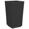 vidaXL Vasos/floreiras 4 pcs 32,5x32,5x57 cm PP preto