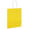 vidaXL Sacos de papel 250 unid com al&ccedil;as amarelo 18x8x22 cm