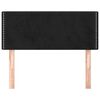 vidaXL Cabeceira de cama veludo 100x5x78/88 cm preto