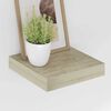 vidaXL Prateleiras de parede suspensas 2pcs 23x23,5x3,8cm MDF carvalho