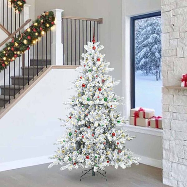 vidaXL &Aacute;rvore de Natal Articulada Artificial Branco 240 cm PVC