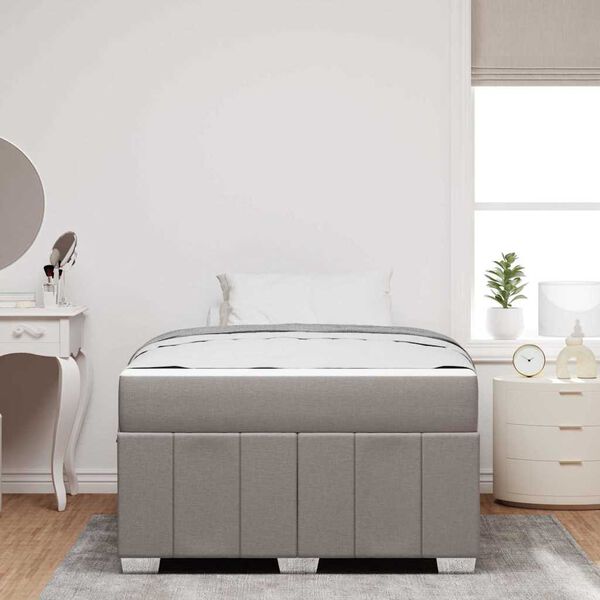 vidaXL Estrutura da Cama Cinzento-acastanhado 120 x 200 cm tecido