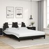 vidaXL Cama Viana com colch&atilde;o 160x200 cm couro artificial preto e branco