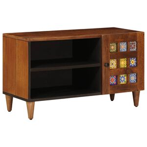 vidaXL Gabinete para TV com armazenamento Nogueira 80 x 33 x 46 cm
