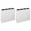 vidaXL Floreiras de jardim com 4 vasos 2 pcs vime PE branco