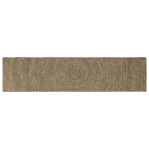 vidaXL Tapete de &Aacute;rea Natural e Preto 60 x 200 cm Juta