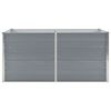 vidaXL Canteiro de jardim elevado 160x80x45cm a&ccedil;o galvanizado cinzento