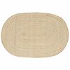 vidaXL Tapetes de &aacute;rea Natural e Branco 122 x 183 cm Juta