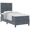 vidaXL Cama Box com cabeceira Cinza Escuro 90 x 190 cm Veludo