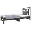 vidaXL Estrutura sof&aacute;-cama de puxar 2x(90x190) cm pinho maci&ccedil;o cinza