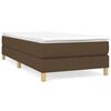 vidaXL Estrutura de cama com molas 90x200 cm tecido castanho-escuro
