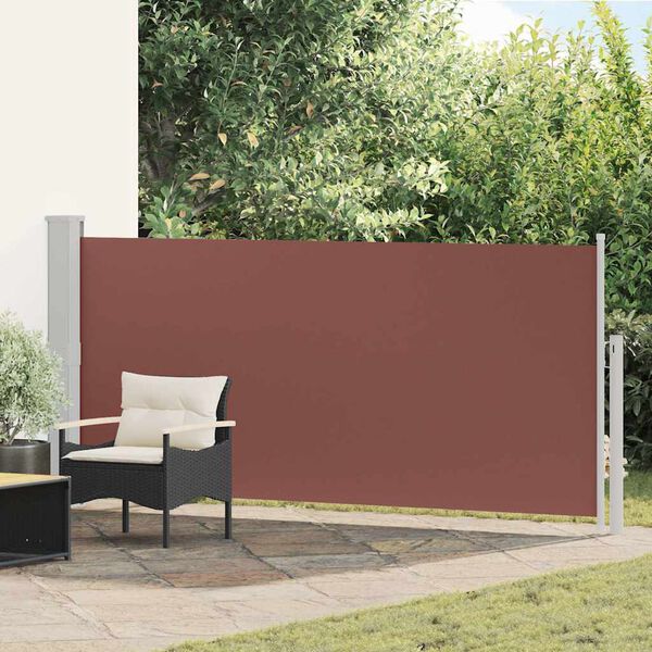 vidaXL Toldo lateral retr&aacute;til 140x300 cm castanho