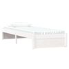vidaXL Estrutura cama pequena solteiro 75x190 cm madeira maciça branco