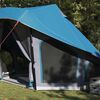 vidaXL Barraca Tipi Familiar Manual Azul e Cinza 508 x 470 x 300 cm