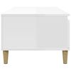 vidaXL Mesa de centro 90x50x36,5 cm derivados madeira branco brilhante