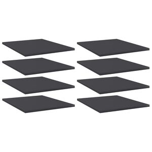 vidaXL Prateleiras para estante 8 pcs derivados de madeira cinza
