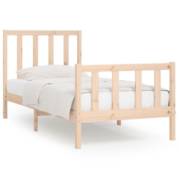 vidaXL Estrutura de cama 90 x 200 cm madeira maci&ccedil;a