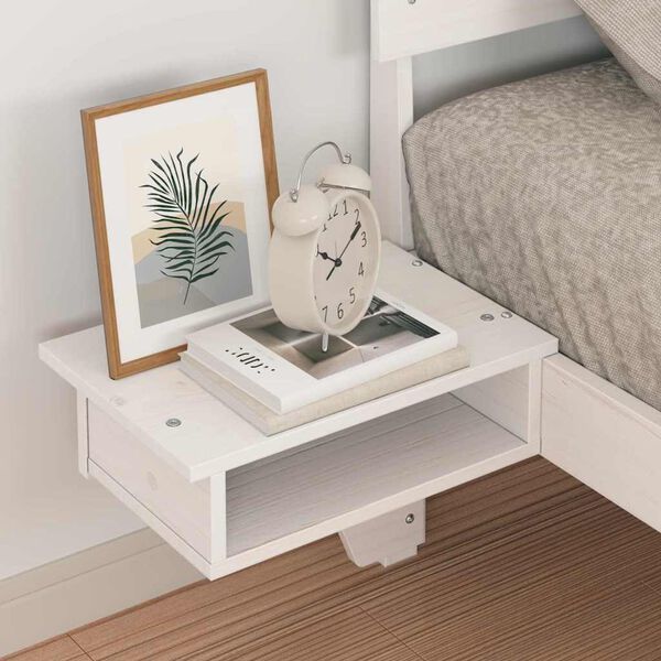 vidaXL Estrutura da Cama Branco 75 x 190 cm Madeira de Pinheiro Sólida