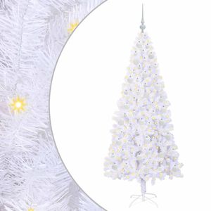 vidaXL &Aacute;rvore de Natal Artificial com 300 LEDs Branco 180 cm PVC e A&ccedil;o