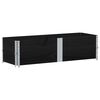 vidaXL Colares p/ paletes 2 pcs 150x50 cm madeira pinho maci&ccedil;a preto
