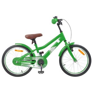 vidaXL Bicicleta Infantil 18 Polegadas para 5-7 anos Verde
