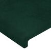 vidaXL Cabeceira de cama veludo 100x5x78/88 cm verde-escuro