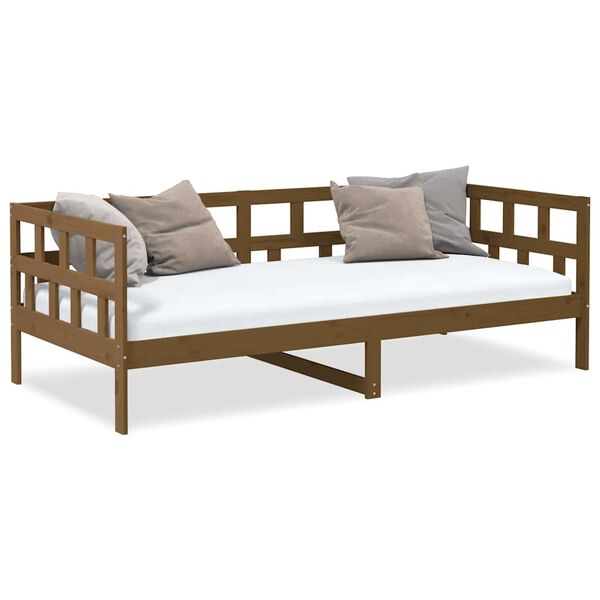 vidaXL Sof&aacute;-cama 80x200 cm madeira de pinho maci&ccedil;a castanho-mel