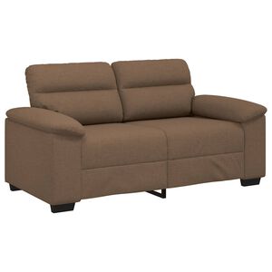 vidaXL Sof&aacute; de 2 lugares tecido 160x81x84 cm castanho