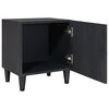 vidaXL Mesa de cabeceira com porta 2 pcs Preto 40 x 33 x 46 cm
