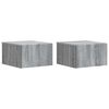 vidaXL Gabinete de Canto Montado na Parede 2 pcs Sonoma Cinzento