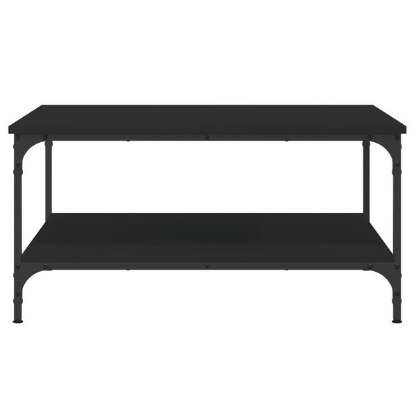 vidaXL Mesa de centro 80x80x40 cm derivados de madeira preto