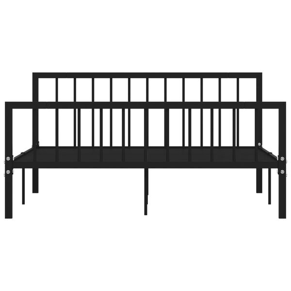 vidaXL Estrutura de cama metal 160x200 cm preto